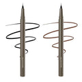 Ultra Fine Liquid Eyeliner Pen, Slim Precision Tip for Winged & Inner Corner Lines, Waterproof Smudge-Proof Quick-Drying, Long-Lasting All-Day Smooth Lightweight Black&Dark Brown Eyeliner