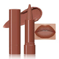 evpct Nude Brown Gradient Matte Lipstick Lip Liner Crayon Combo Pencil Set for Women Long Lasting Waterproof, Light Brown Matte Cream Lip Liner and Lipstick Combo Makeup Flawless Gradual Ombre Effect
