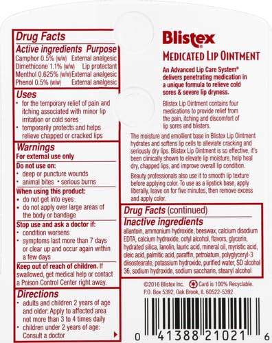 Blistex Medicated Lip Ointment, 0.21 oz
