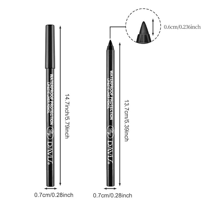 LemonSac 15PCS Colorful Eyeliner Pen Set, Eye Shadow Pencil, Pearl & Matte Metallic Glitter Eyeliner for Women, Eye & Lip Liner, Professional Eye Makeup Set