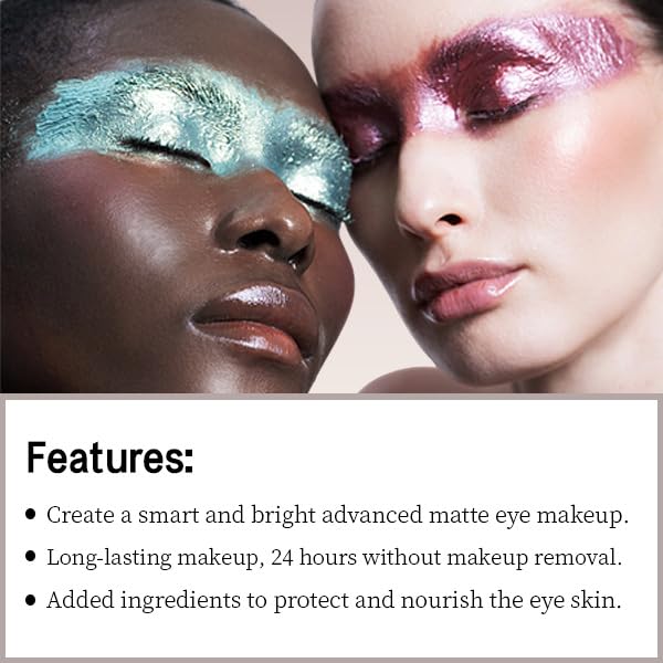 2-in-1 Eye Shadow & Liquid Eyeshadow, Waterproof Cream Eye Makeup Crayon Long Lasting Shimmer Glitter Gold Eye Brightener for Mature Women(07 ROSE)