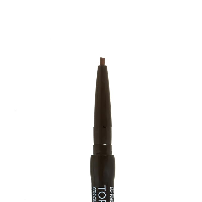KISS NEW YORK Professional Long-Lasting Eyebrow, Retractable Eyebrow Pencil, Rich Pigmentation, Coconut Oil Infused, Built-In Brush Brow, Shapes, Define, Fills Brow, Eye Makeup (Dark Brown)