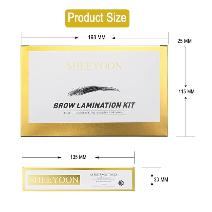 SHEEYOON Brow Lamination Kit, Professional With Keratin, Lift and Shaping for 3D Natural Fuller Thicker Wild Eyebrows, Long Lasting Results for 6 Weeks (26 Piece Set)