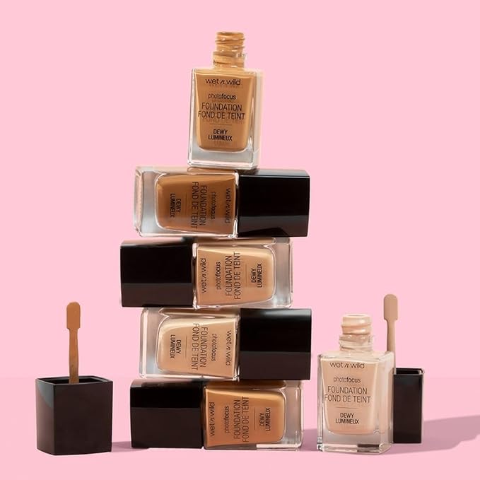 wet n wild Photo Focus Dewy Foundation Golden Beige (Pack of 2)