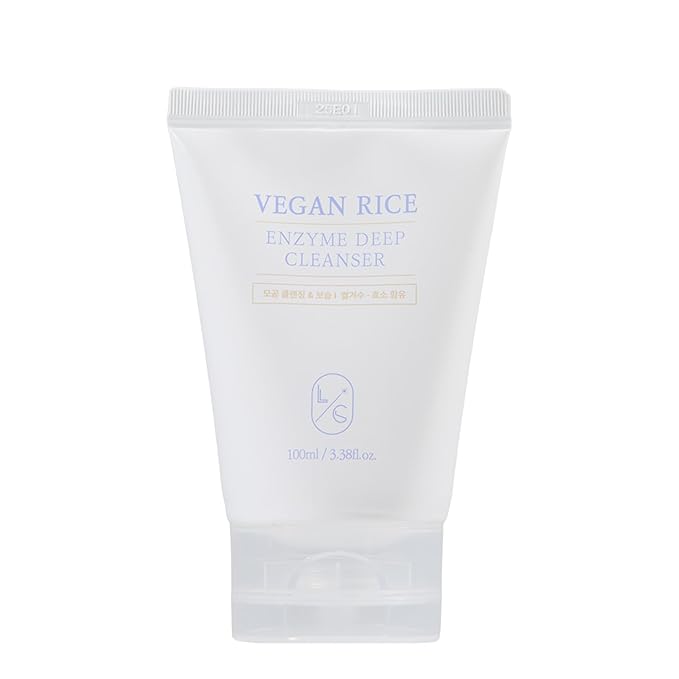 LICORNE Vegan Rice Enzyme Deep Cleanser – Enzyme Foaming Cleanser, Korean Face Wash, Gentle Facial Cleanser with Rice Bran Extract, Hydrating Daily Face Wash for Smooth Skin