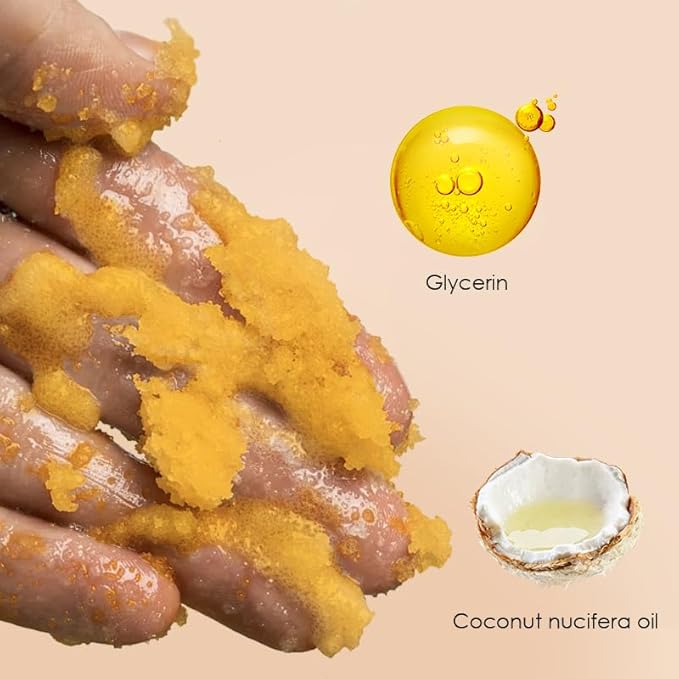 3Packs Turmeric Lemon Body Scrub, Deep Cleansing Exfoliator with Armpit Detox & Moisturization, 3.53oz*3