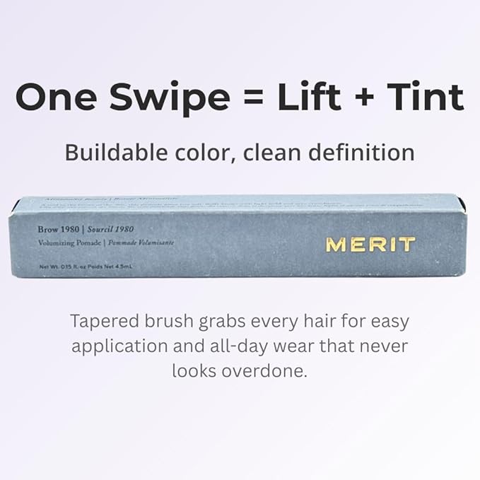 Merit Brow 1980 Volumizing Tinted Eyebrow Gel-Pomade - Taupe - Taupe with Cool Undertones