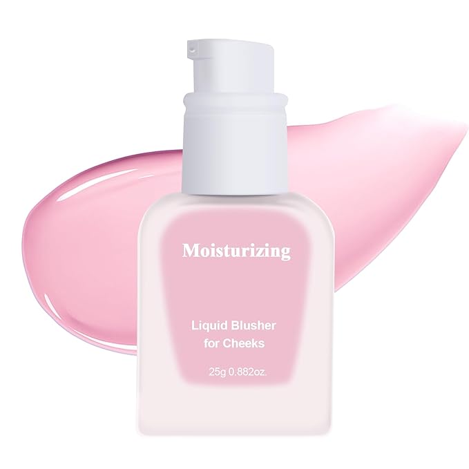 KYDA Moist Pink Liquid Blush, 0.88oz, Natural Dewy Cheek Color with Hydrating Formula, Long-Lasting Face Blusher for Natural Glow Cheeks, Lightweight Buildable Smooth Coverage, Light Pink