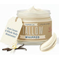 Whipped Tallow 2oz - All Natural Face Cream + Whole Body Moisturizer for Dry Skin - Made With Scented Oil Blend - No Preservatives, Parabens or Seed Oils - USA Made (Vanilla)