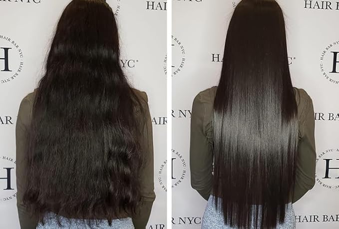 Hair Bar NYC DYI Silk Touch Plus Keratin Smoothing Treatment Home Kit - Vegan & Formaldehydee Free, Made in Italy (For All Hair Types) Up to 2 Applications, Lasts up to 5 months