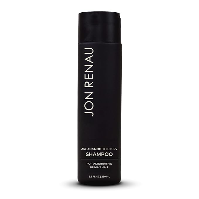 Jon Renau Argan Smooth Luxury Wig Shampoo, Gentle Hydrating Cleanser with Argan Oil, Color Safe Formula for Human Hair Wigs and Toppers, Moisture Rich and Sulfate Free, Wig Care Products