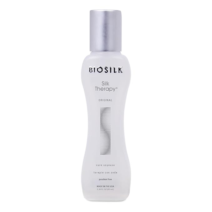 BioSilk Silk Therapy Original, Reconstructing Leave-In Hair Treatment, Adds Shine, Smooths & Prevents Split Ends, Sulfate-Free, Paraben-Free, Cruelty-Free, 2.26 Oz