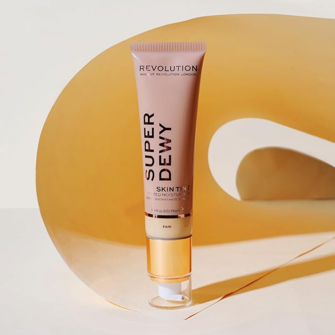 Makeup Revolution, Superdewy Tinted Moisturiser, Light Coverage, Dewy Finish, Fair, 1.85 fl. Oz.