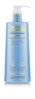 GIOVANNI Biotin & Collagen Shampoo - Strengthening Shampoo, Vegan, Cruelty-Free, Infused with Natural Botanical Ingredients, Salon-Quality, Color-Safe, For Healthy-Looking Hair - 24 Oz