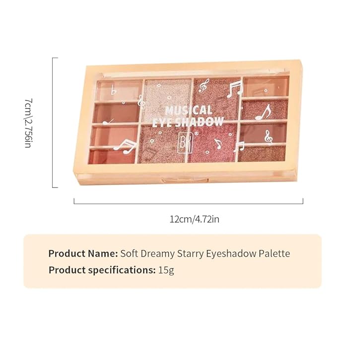 12-Color Neutral Nude Eyeshadow Palette – Matte, Shimmer&Glitter Warm Brown Caramel Shades, High-Pigment, Long-Lasting, Blendable Soft Glam Eye Shadow Makeup Kit for Daily Wear, Beginners&Mature Eyes
