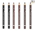Go Ho 6 PCS Eyebrow Eye Liner Pencil Set,Easy to Color Sweatproof Eye Brow Pencil,Professional Long-lasting Eyeliner Gel Makeup Brow Tint Pen,3 Colors(Black,Brown,Dark Brown)
