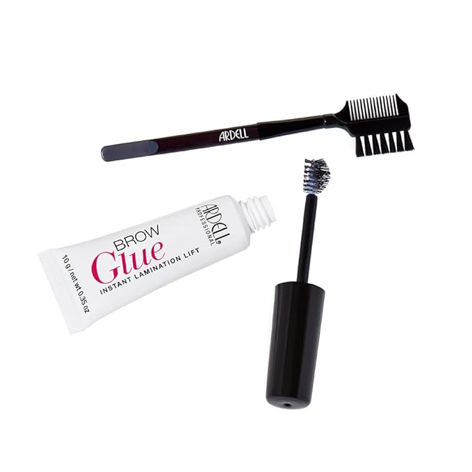 Ardell Brow Glue Clear – Strong Hold Eyebrow Gel for Lamination Lift, Long Lasting Brow Gel Styling Tool for Shaping & Setting Brows, Eye Makeup, 0.35 oz