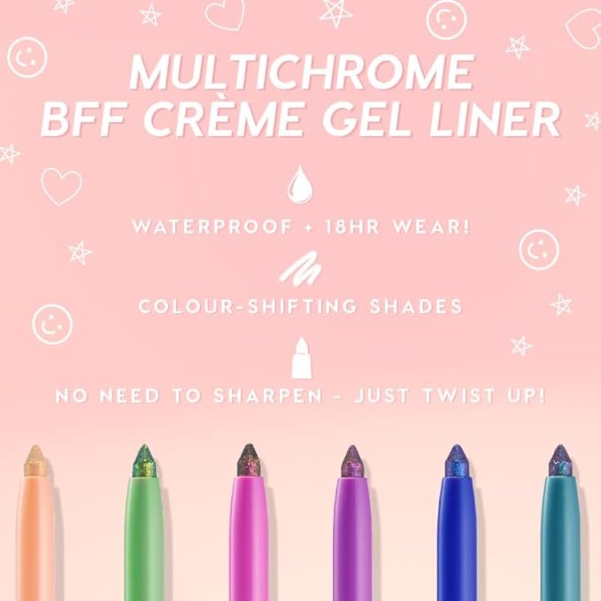 ColourPop Crème Gel Waterproof Chrome Eyeliner - 18HR Wear, Ultra-Pigmented Eyeliner Pencil with Matte & Metallic Finishes - Smudge-Proof, Vegan & Cruelty-Free - Power Trip (0.01 oz)