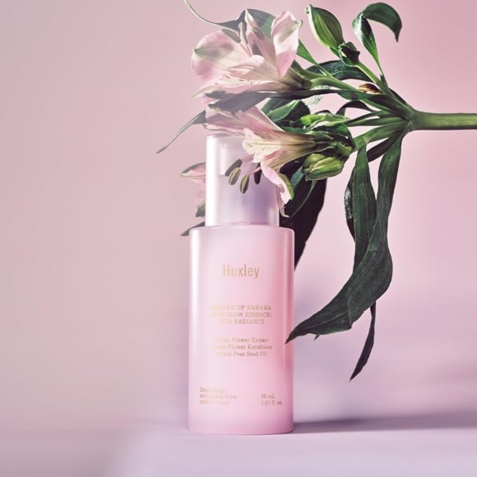 Huxley Secret of Sahara Skin Glow Essence Vita Radiance, 3% Niacinamide Face Serum, Korean Skincare Essence for Dewy Glow, Glass Skin Finish | 50ml / 1.69 fl. oz.