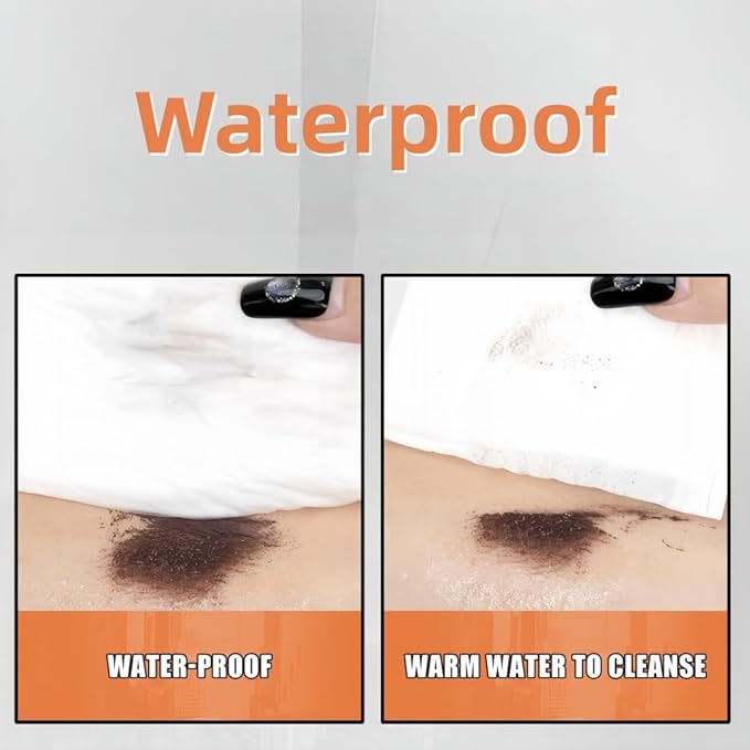 2 Colors Double-Ended Waterproof Mascara, Black & Brown, Lengthening, Volumizing, No Smudge, No Clumping, Long Lasting (1Pcs)