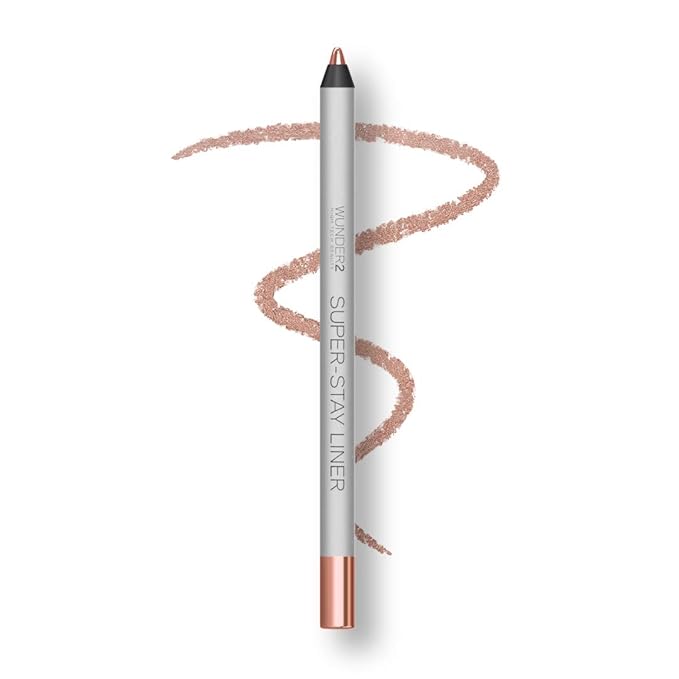 Wunder2 SUPERSTAY LINER Makeup Pencil Long Lasting Waterproof, Metallic Rose Gold, 1 Count