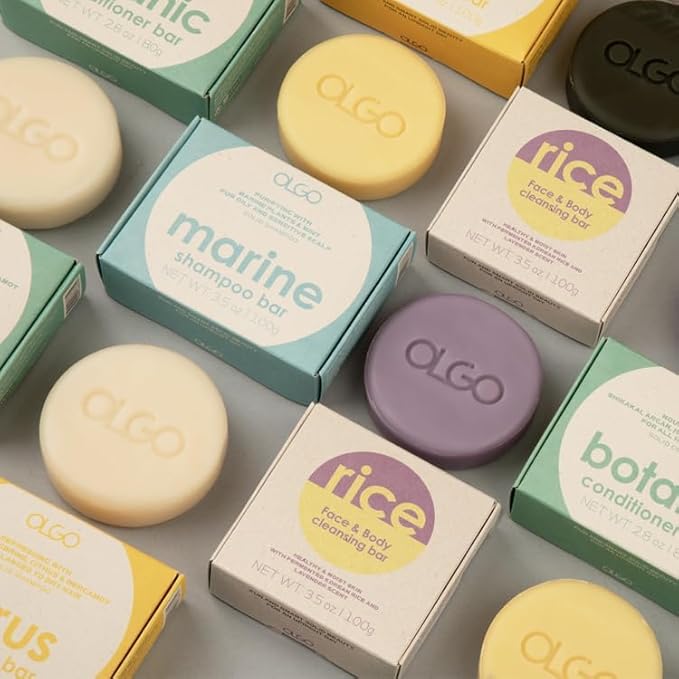 OLGO Rice Cleansing Bar 3.5 oz - Soap-Free Cleansing Bar for Face and Body | Crystal Clear & Moist Skin with Fermented Korean Rice Water and Natural Lavender Oil | Vegan, Sustainable Formula