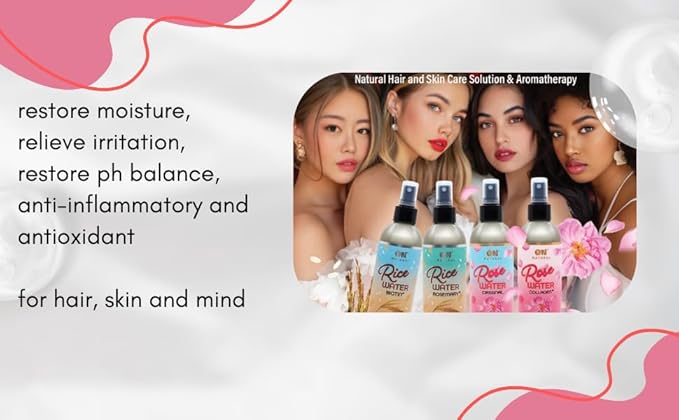 On Natural - Rose Water [Original] 8oz, Facial and Hair Mist for all day hydration