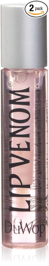 DuWop Cosmetics Original Lip Venom - Lip Plumping Gloss to Plump and Moisturize, Pink (2-Pack)
