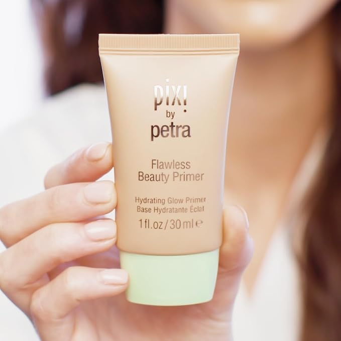 Pixi Beauty Flawless Beauty Primer, Hydrating Glow Face Primer with Vitamin A C and E, Smoothing Makeup Base for a Radiant Lit-From-Within Finish, All Skin Types, 1 fl oz / 30 ml