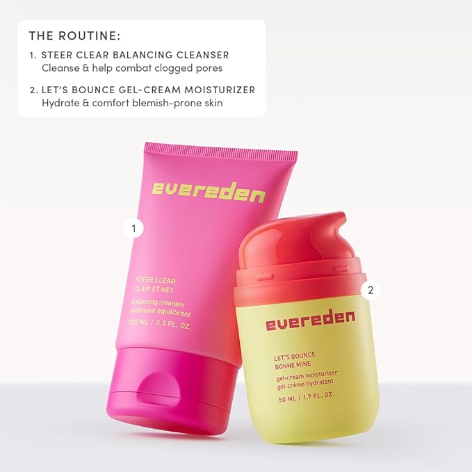 Evereden Steer Clear Balancing Jelly Cleanser for Teens: Clean & Vegan Teen Skin Care for Oily & Pimple-Prone Skin - Pre Teen Face Wash - Gently Cleanses Pores Without Drying - Tweens 10-12 and Beyond