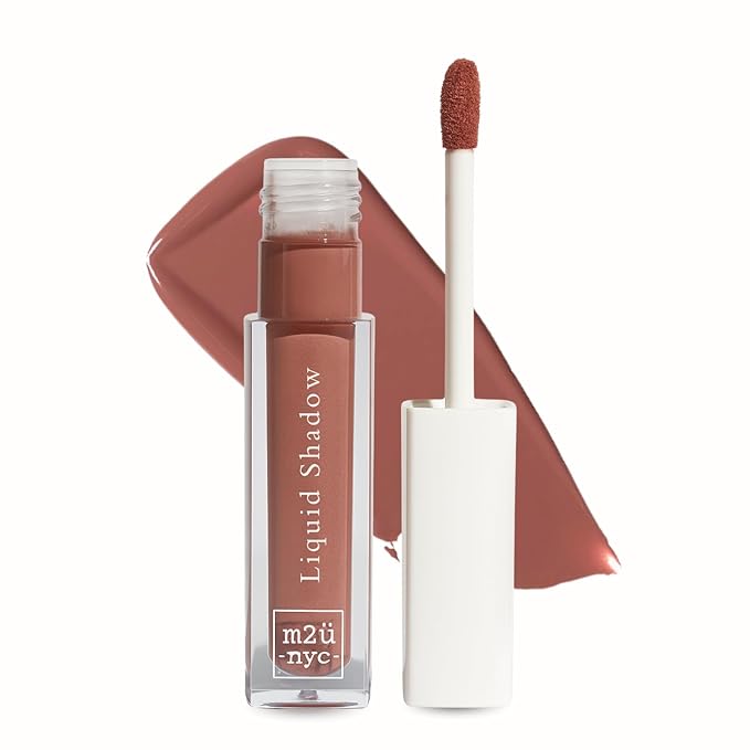 M2U NYC (Pink Mauve Liquid Eyeshadow – Quick Drying Liquid Eye Shadow with One Swipe Pigment Coverage – Long Lasting, Buildable & Blendable Crease Proof Formula – Matte Finish