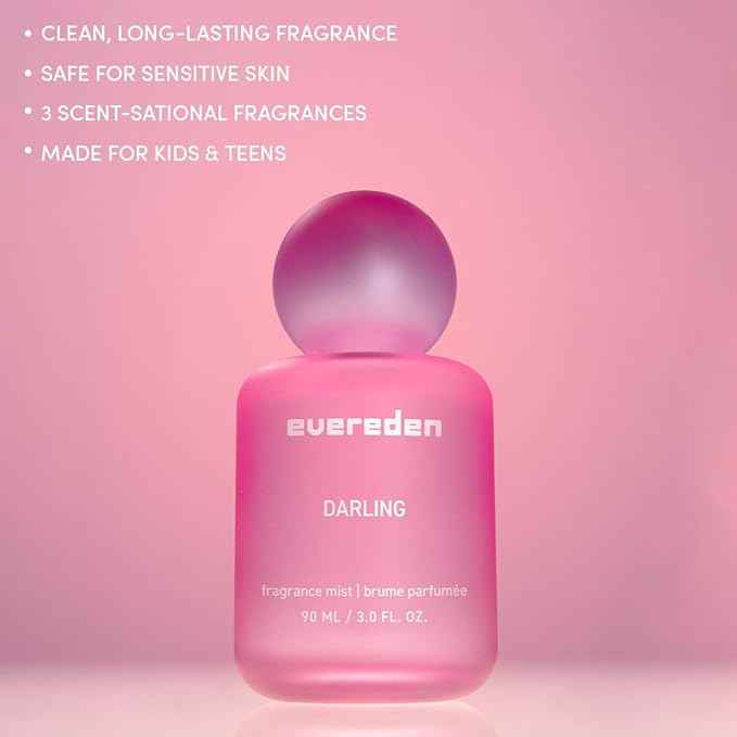 Evereden Fragrance Hair and Body Mist Set - Main Character & Darling: Clean & Vegan Collectible Hair and Body Spray for Teen Girls - Express Yourself with Iconic Scents in Mesmerizing Mist Dispensers