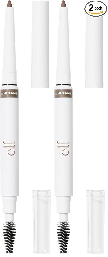 e.l.f. Instant Lift Waterproof Eyebrow Pencil, Precision Tip with Dual-Ended with Spoolie, Smudge-Resistant Formula for Natural, Long-Lasting Brows, Blonde (Pack of 2)