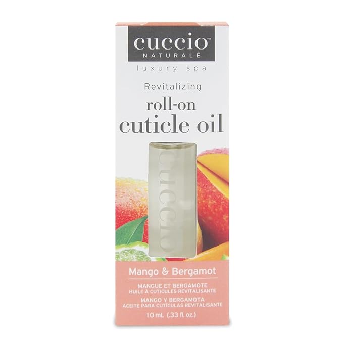 Cuccio Naturale Mango & Bergamot Roll-On Cuticle Oil – 0.33 fl oz – Nourishing Hydration Treatment for Dry Cuticles & Nails – Fast-Absorbing, Non-Greasy Formula with Jojoba & Vitamin E