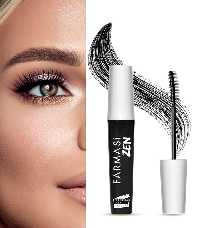 FARMASi 2 PACK Zen Extension Lash Mascara, Lengthening & Volumizing Effect, Clump-Free Definition, Smudge-Free Wear, Silicone Brush for Separated Fuller-Looking Lashes, Blackest Black