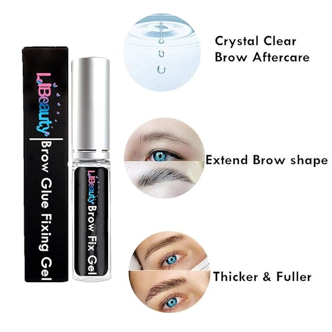 Brow Lamination Glue, Brow Fix Gel, Clear Eyebrow Lift Glue Tools Professional Brow Lifting, Strong Eye Brow Perm Adhesive Easy to Use Water-Based, More than 50 Applications