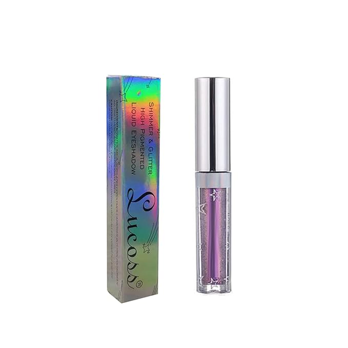 Shining Shimmer Glitter Liquid Eyeshadow Metallic Pigments Makeup Metals Gloss for Eyes Eyeliners Sparkling Eye Shadow Set Gift Shiny Pen Eyeliner Kit Long Lasting Waterproof (A110)
