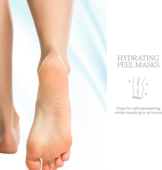 Mint and Tea Tree Foot Masks Moisturizing Socks - Moisturizes Dry & Cracked Heel, Soothes Tired Feet, Exfoliating Foot Masks - Cruelty Free Korean Skin Care for All Skin Types - 3 Pairs