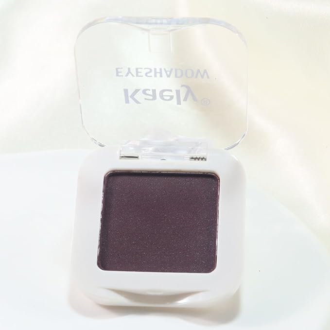 evpct Matte Shimmer Eggplant Purple Eyeshadow Palette Makeup for Older Women Brown Eyes, Deep Dark Mauve Plum Purple Cream Eye Shadow Palette Single for Older Women, Monochrome Long Lasting Eyeshadow