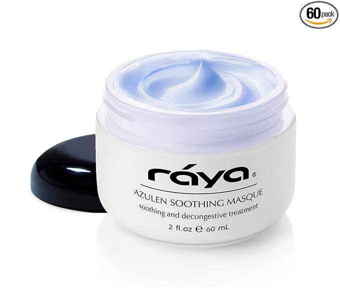 Raya Azulen Soothing Masque (602) | Calming Facial Treatment Mask for Sensitive Skin | Tones and Refines Complexion | Made with Azulene and Aloe Vera