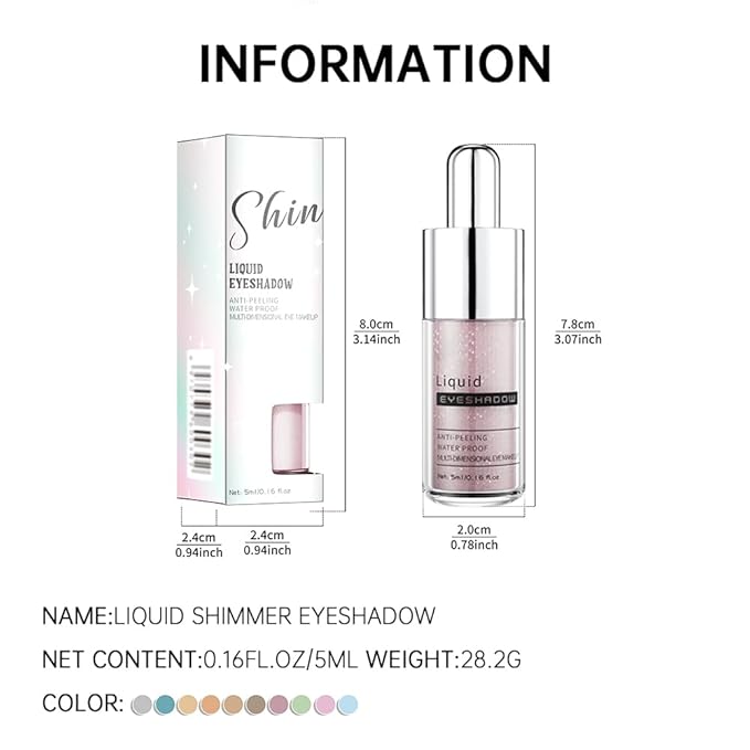 Pink Shimmer Liquid Eyeshadow, High Pigment Blendable Eye Makeup for Older Women, Long Lasting Lightweight Travel Friendly Buildable, Suitable for All Eye Shapes, Glitter Finish 07#