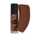 Saie Glowy Super Skin Tint Liquid Foundation - Weightless + Dewy Foundation with Lightweight Medium Coverage - Hydrating Face Makeup + Skin Care Serum Hybrid with Hyaluronic Acid - Shade 33 (1.01 oz)