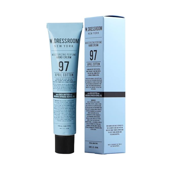 W.Dressroom Moisturizing Hand Cream for Dry Hands, Non-Greasy, Quick-Absorbing Korean Hand Lotion, Travel Size 1.69 fl oz (50 ml), No.97 April Cotton Scent