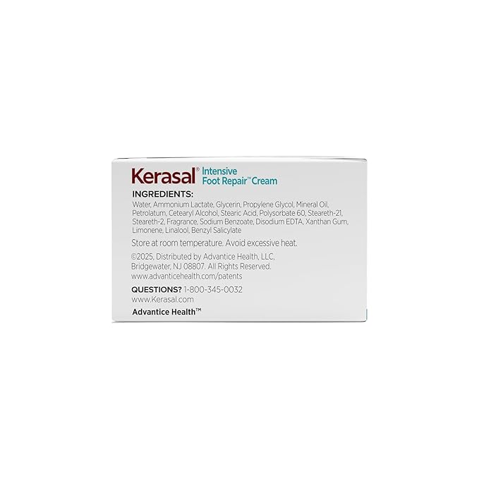 Kerasal Intensive Foot Repair Cream with Lactic Acid, Lavender, & Eucalyptus, 4 oz