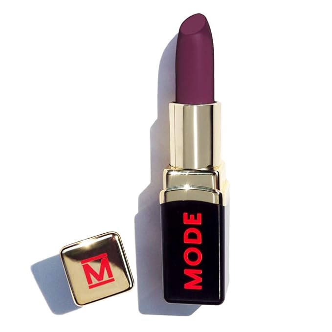 MODE Black Berry Wine Lipstick Virgin Matte Areni Noir DARK VICTORY Long Lasting Pigment Rich Lip Color, Nourishing Natural Skincare Fruit Oils, Organic Shea Butter
