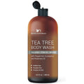 Tea Tree Body wash with Collagen and Stem Cells - Fights Odor, Acne & Skin Issues, sulfate free 16.9 oz
