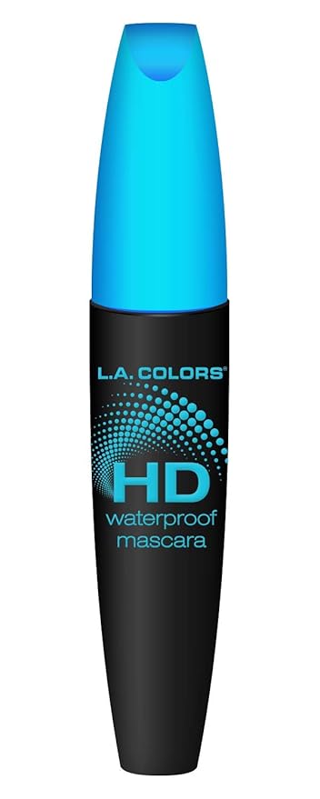 L.A. COLORS HD Waterproof Mascara, Very Black CMS522 (Pack of 2)