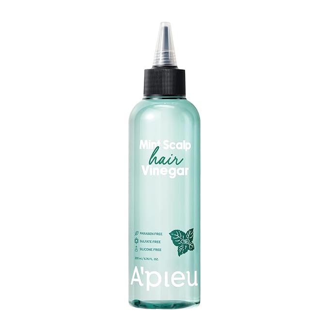 A’PIEU Mint Hair Vinegar Rinse for Cooling & Clarifying Scalp Care, Detox & Refreshing Treatment, Dandruff & Buildup Removal, Fresh Mint Scent, pH Balancing, Korean Haircare, 6.76 fl oz