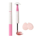2-in-1 Freckle Pen & Liquid Blush，Waterproof Fake Faux Freckle Stamp, Henna Face Tattoo Stain, Natural Sunkissed Makeup Kit with Dual Shades (#01 Soft Pink, M)