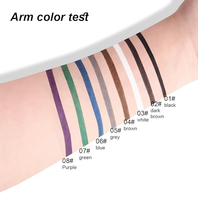 Retractable Creamy Eyeliner Eyeshadow Sticks for Eye Makeup, Ultra Pigmented Mechanical Eye Pencils, Smudge Proof Matte Satin Finish Formula, Longlasting, Vegan & Cruelty-Free (6 Pcs-Purple-08)